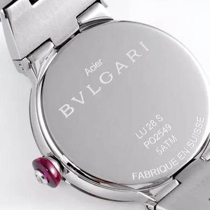 top-tier replicaBvlgari women's white dialsteel braceletLVCEA series quartz watch clasp picture