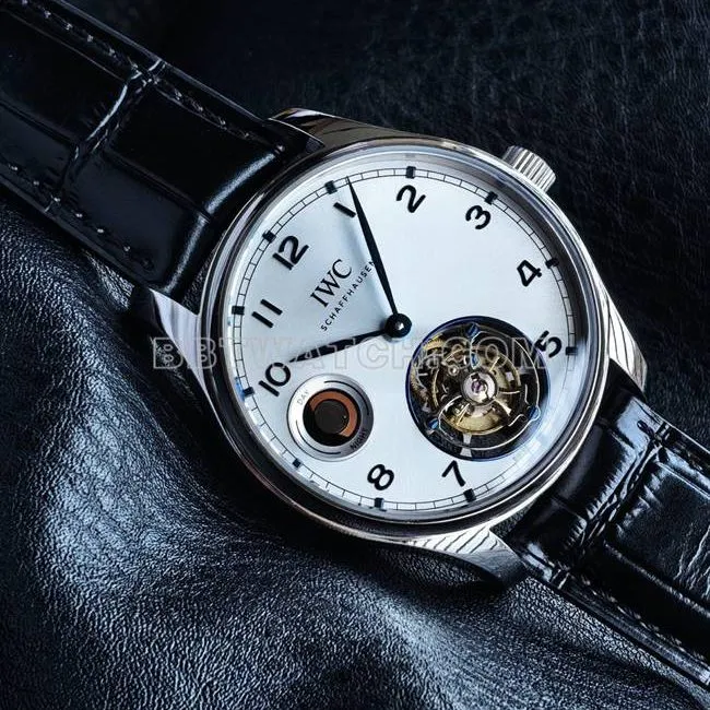 watch TUR factory IWC Portugal white dialtourbillonfront live photo