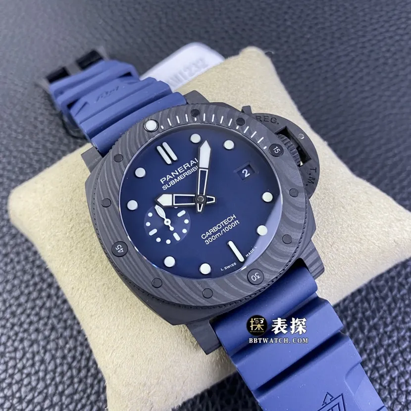 SBF factory Panerai sneak PAM012321:1super watch men's dark blue dial rubber model pictures and prices clasplive photos