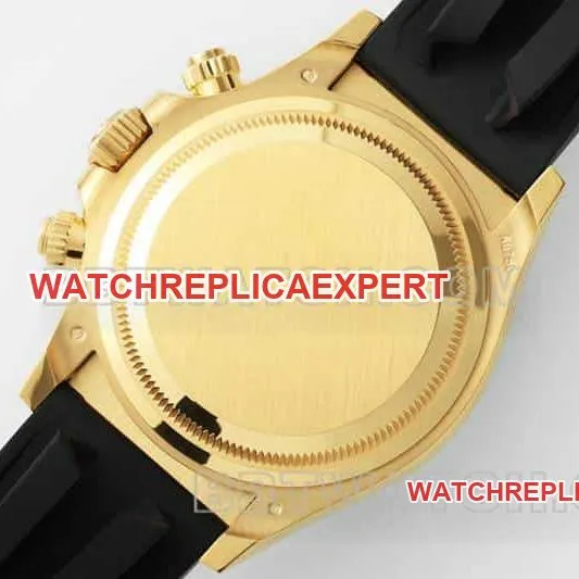 APS factory RolexDaytona1:1super cloneblue dialyellow gold shell rubber model 126518side live photo