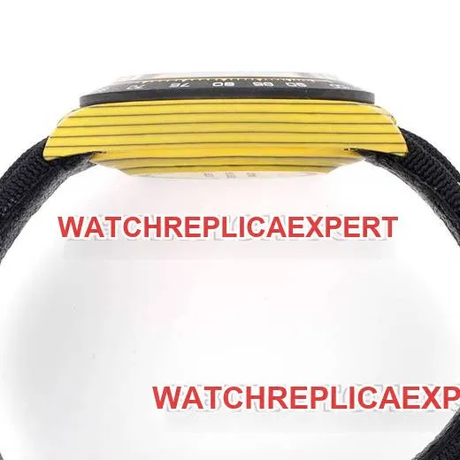 collectible watches TW factory Rolex Daytona yellow disk yellow case black nylon strap side actual photo