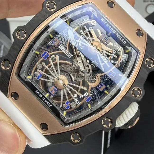 1:1replica watch RM factory Richard Milletourbillon mechanical RM 21-02front live photo