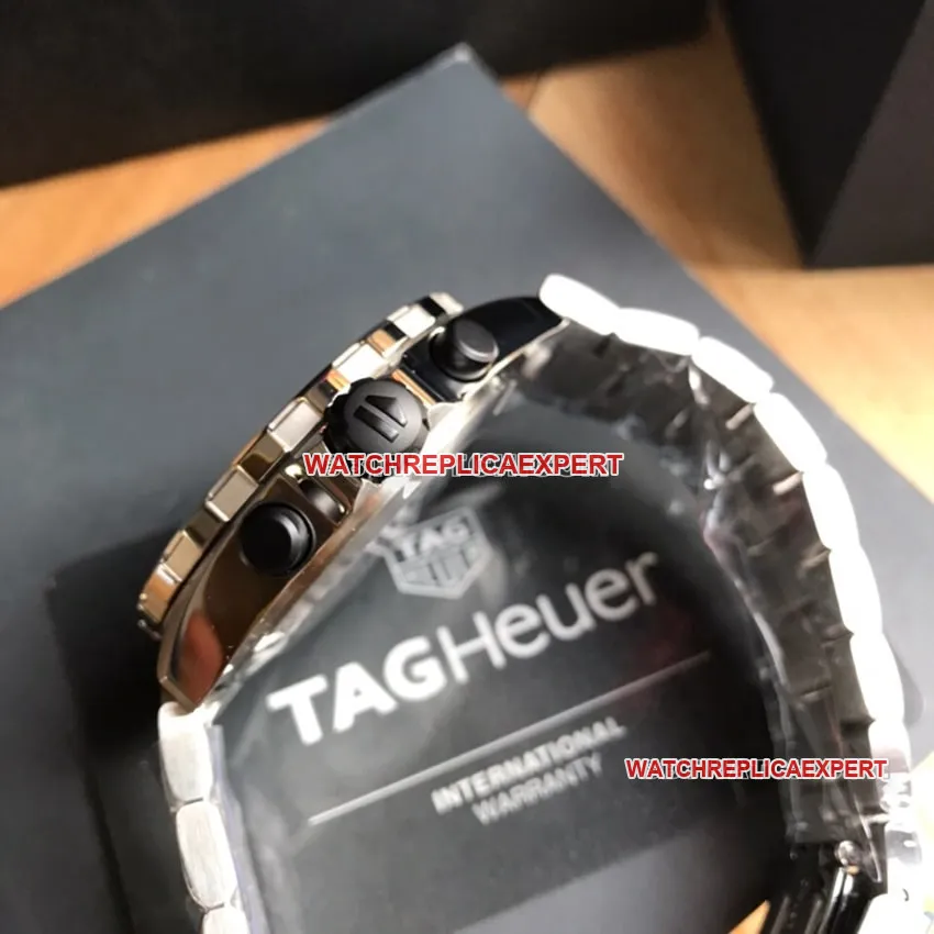 Tag Heuer F1top-tier gray plate chronographsteel bracelet model CAZ101AHfront live photo