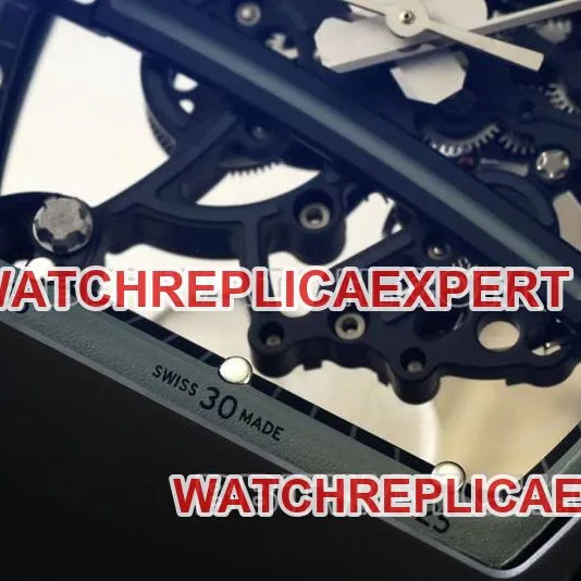 Richard Mille watch R factory hollow plate white rubber model RM061side live photo