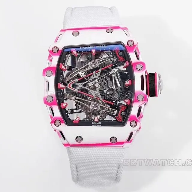 Richard Mille men's top-tier 1:1super white fabric RM 38-02side live photo