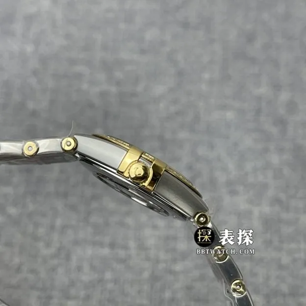 3S factory Omega Constellation top-tier watch women's white mother-of-pearl plate yellow gold diamond steel bracelet model pictures and prices braceletlive photos