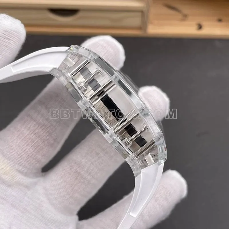 Richard Mille watch RM factory transparent crystal case tourbillon mechanical RM38-02front live photo