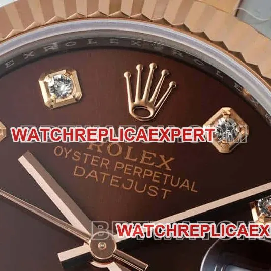 ARF FactoryRolex log top-tier 1:1high-quality brown plate 31mm gold three-grid chain link 278271side live photo