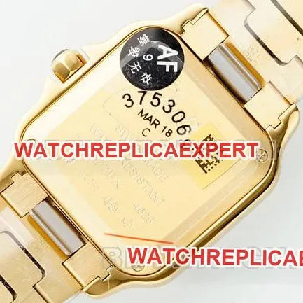top-tier watch Cartiersilver dial Santos quartz movementyellow goldbraceletside live photo