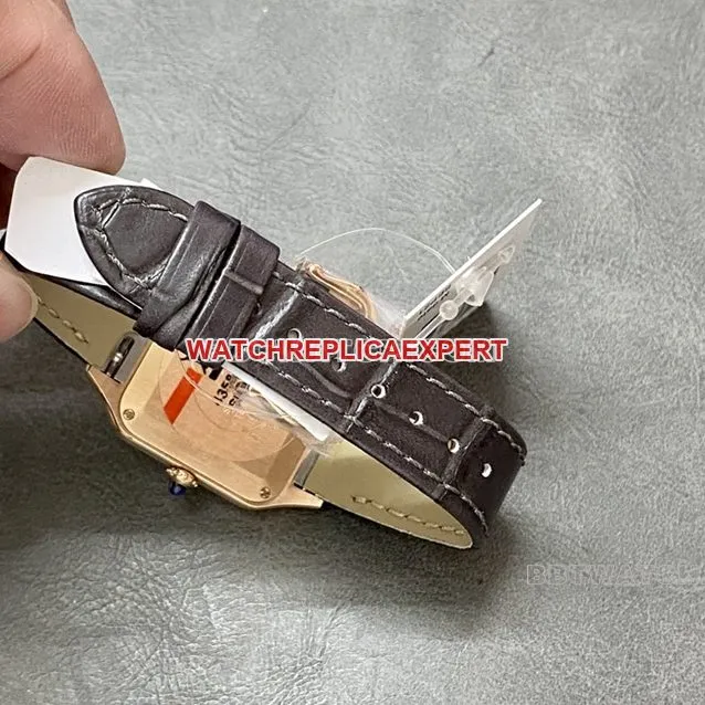 F1 factory Cartier Santos super A silver plate rose gold small WGSA0022 back actual picture