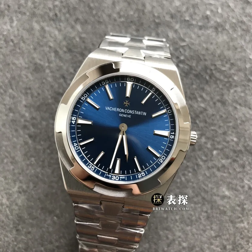 XF factory Vacheron Constantin top-tier watch men's blue dialsteel bracelet model pictures and prices caseback live photo