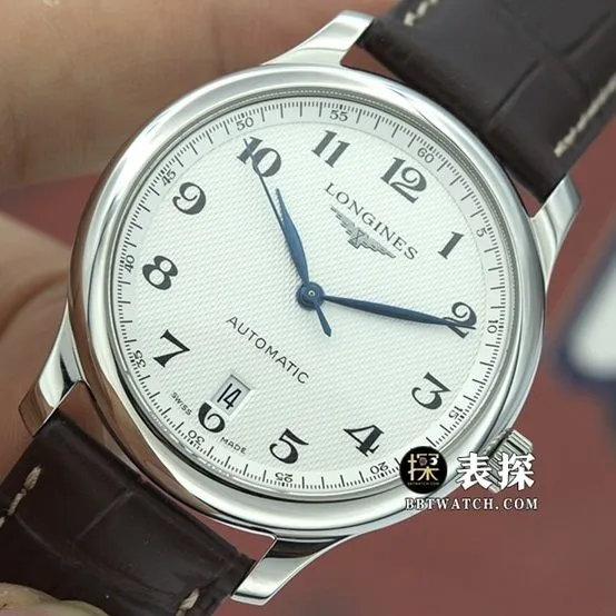 KY watchmaking tradition Longines collectible watches silver plate strap models L2.628.4.78.3 side actual picture