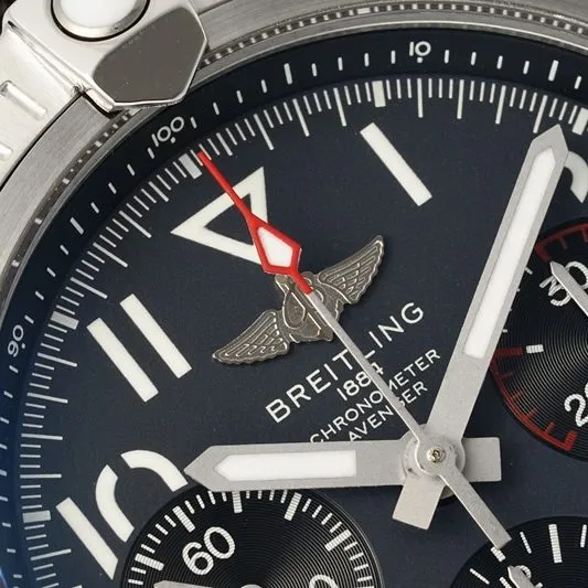 BLS factory Breitling Avengers top-tier watch B01chronograph2024 latest style black dial nylon bracelet back through thickness