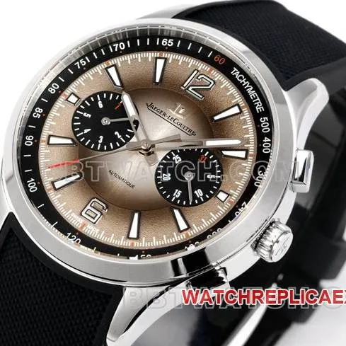1:1replica watch Beichen Jaeger-LeCoultre gray plate mechanical black rubber model front live photo