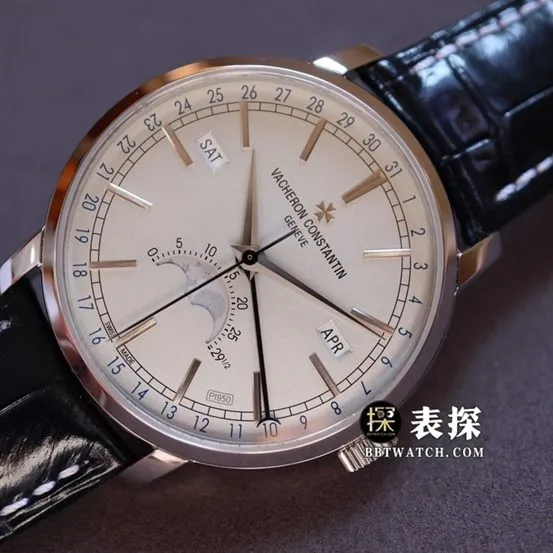 MX inherited Vacheron Constantin1:1replica watch gray plate leather strap model 4010T/000P-B345front live photo