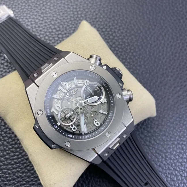 Hublottop-tier watch big bang series men's black dialrubber strap fully automatic movementclasp picture