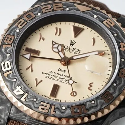 Rolextop-tier watch men's white dial nylon strap full automatic movement front view