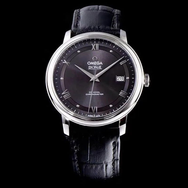 replicaOmega watch Die Fei Fu business series men's mechanical ultra-thin watch track Die Fei black detail shots