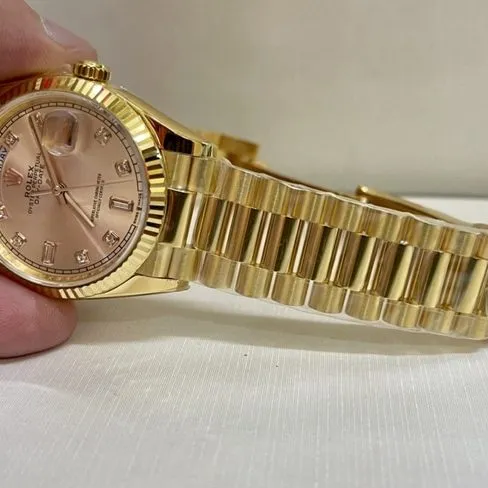 top-tier watch Rolex men's gold plate gold steel braceletDatejust 36mm South African real diamond watch clasp picture