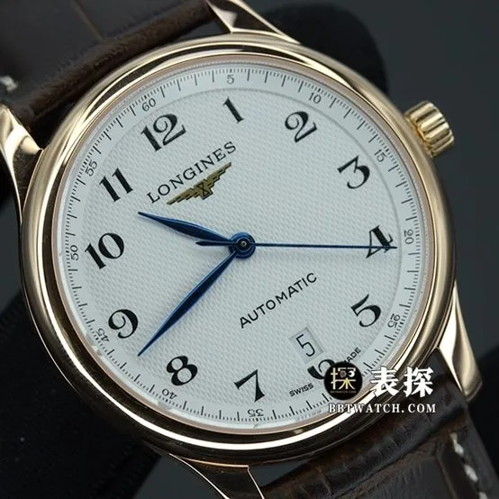 KL factory Longines famous craftsman top-tier watch men's white dial blue needle leather strap model picture and price front live photo