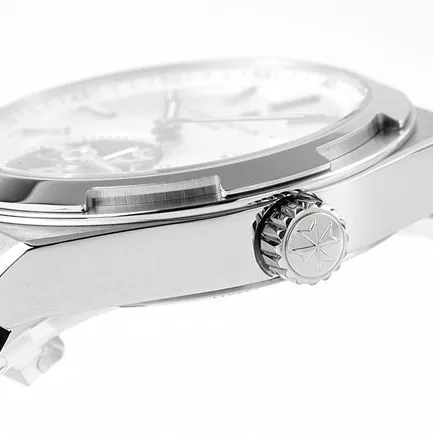 8F factory top-tier watch Vacheron Constantin men's white dialrubber strap tourbillon mechanical watch side view