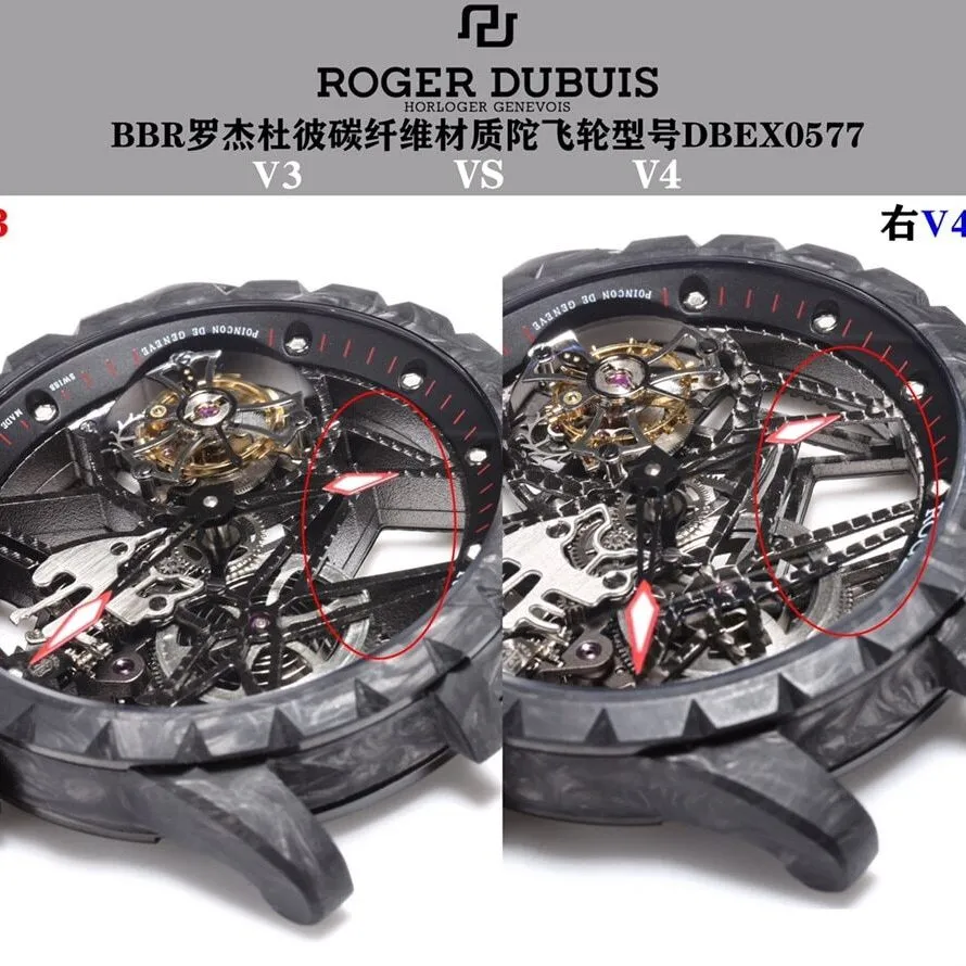 BBR factory Roger Dubuis top-tier watch king DBEX0577 real and fake comparison evaluation appearance live photos