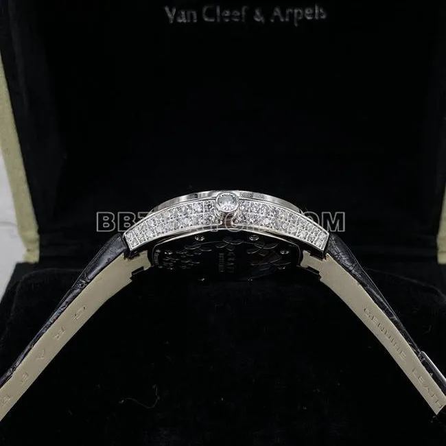 watch Graf VCA factory sapphire crystaldiamond33mmquartz movementside live photo
