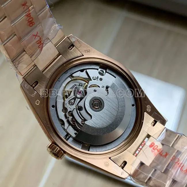 collectible watch QF factory Day-DateRolex ice blue dialrose gold2836 mechanical 36mm wear live photos