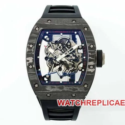 APSRichard Mille1:1super carbon fiber case black rubber model RM055clasplive photos