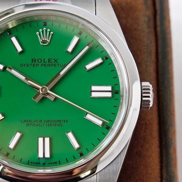 GS factory Rolextop-tier watch Oyster Perpetual Pokémon 41mm green dial front view
