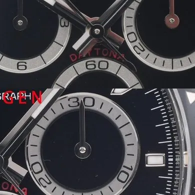 C factory black Daytona genuine and fake comparison evaluation Rolextop-tier watch 126500case comparison chart