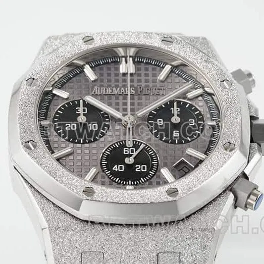 APS factory Audemars PiguetRoyal Oaktop-tier 1:1super gray plate chronograph frost gold 26240side live photo