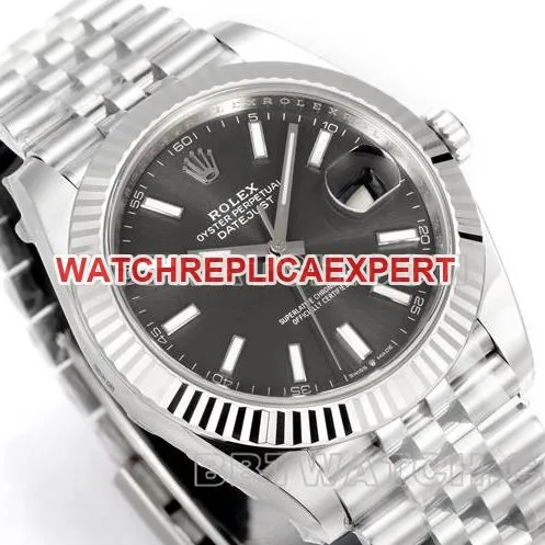 top-tier watch JF factory log Rolex gray plate 3235 mechanical 41 mm braceletlive photos