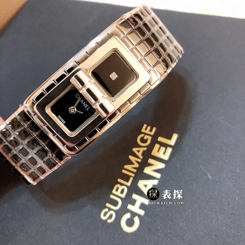 Chanel ladies top-tier watch black dialsteel bracelet model pictures and prices front live photo