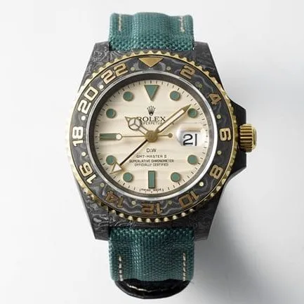 top-tier Rolex watch GMT-Master type men's white dial green strap full automatic movement watch replicamovement picture