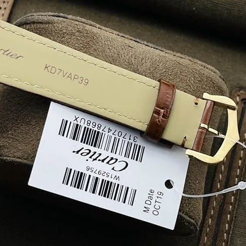 DR factory top-tier replicaCartierhigh-quality tank series couple series white dial brown belt fully automatic movementleather strapclasp picture