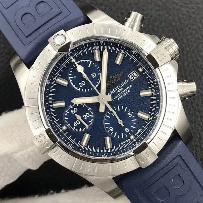 Breitlingtop-tier watch Avengers series full automatic movement men's blue dialrubber strapclasp picture