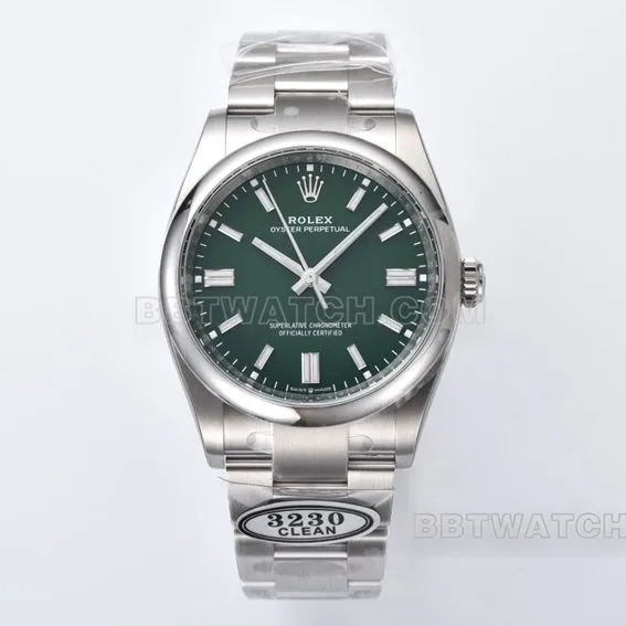 Factory C Rolex Oyster Perpetual 1:1super clone36mmgreen dialm126000-0005braceletlive photos