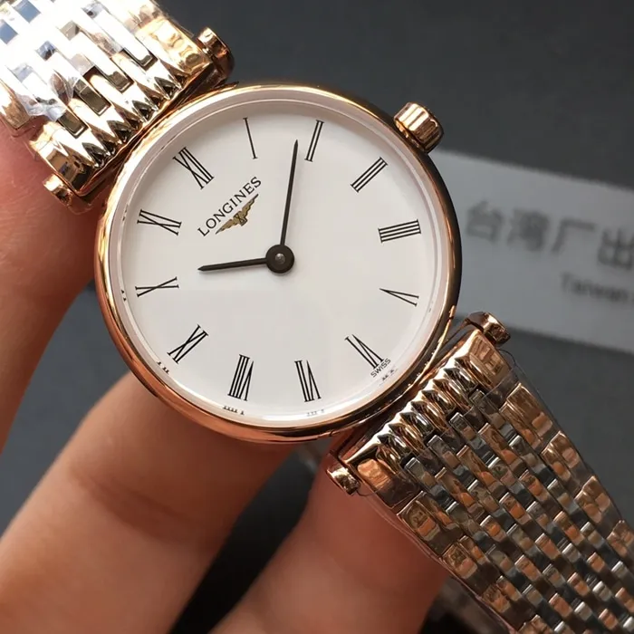 Top watch Longines ladies rose gold with couple watch set Gallen series quartz wristwatch buckle image