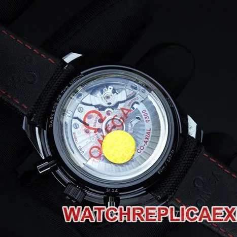 OM Factorytop-tier watch Omega Speedmaster series Dark Side of the Moon ceramic9300 men's black dial nylon strap mechanical watch clasp picture