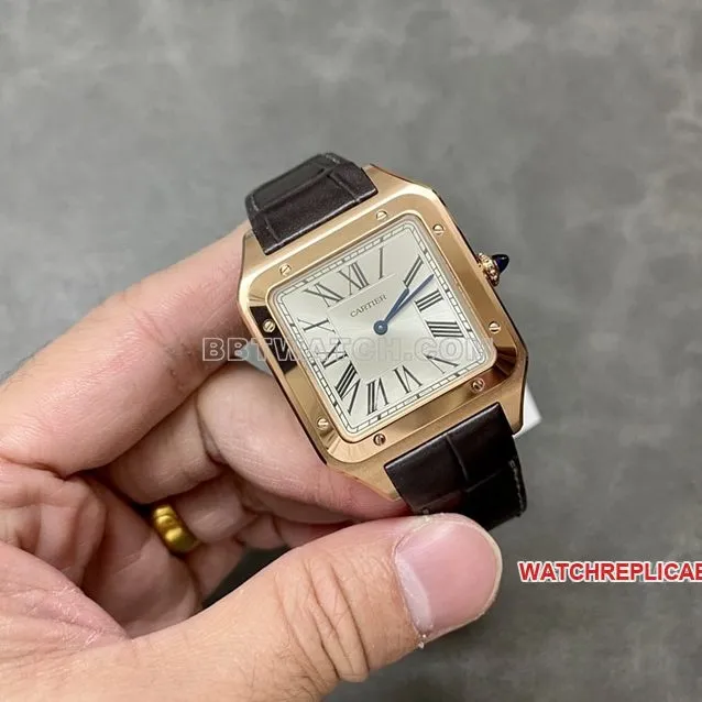 F1 factory Cartier Santos gray plate rose gold large size WGSA0032braceletlive photos