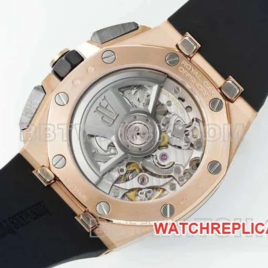 APS factory Audemars PiguetRoyal Oak offshore super cloneblack dialrose gold26420front live photo