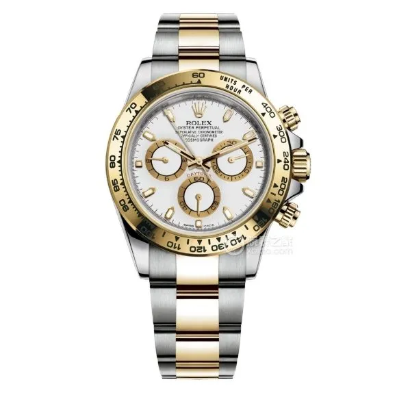 Factory C Rolex Daytona1:1top-tier replicawhite dial gold steel bracelet model m116503-0001clasplive photos