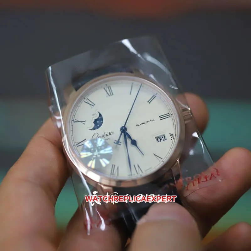 GF Glashütte Moonphase collectible watches Review High-value Business Model Side View