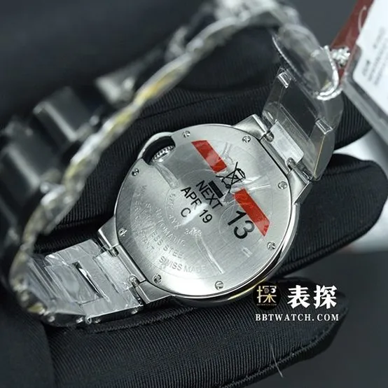 K3 factory Cartier blue balloon top-tier watch men's silver white dialsteel bracelet model pictures and prices side live photo