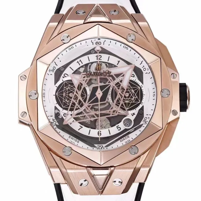 top-tiersuper cloneBBF white steel extreme HUBLOTHublot watch new II tattoo second generation watch front view