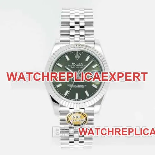 ARF FactoryRolex log 1:1top-tier replicagreen dial stick hour markers 31mm five-grid link 278274front live photo
