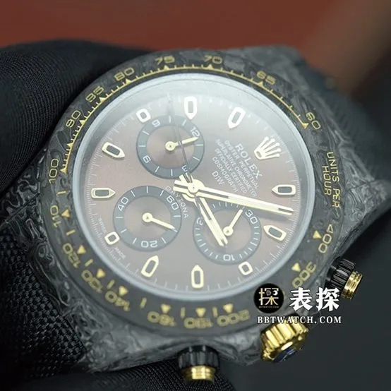 Diw factory Rolex men's universe chronograph Daytonatop-tier 1:1super watch gradient brown plate rubber caseback live photo
