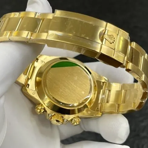 Rolextop-tier watch Rainbow Di men's black dial gold belt automatic movement watch front view
