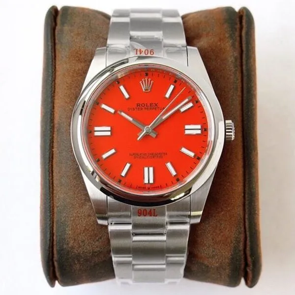GS factory Rolextop-tier watch Oyster Perpetual Pokémon 41mm red dial front view